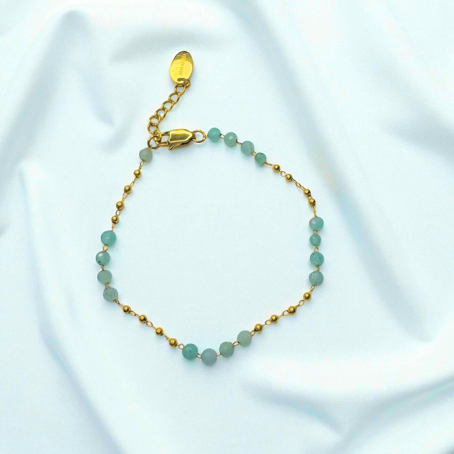 Edelsteinarmkette Chalcedon- Türkis