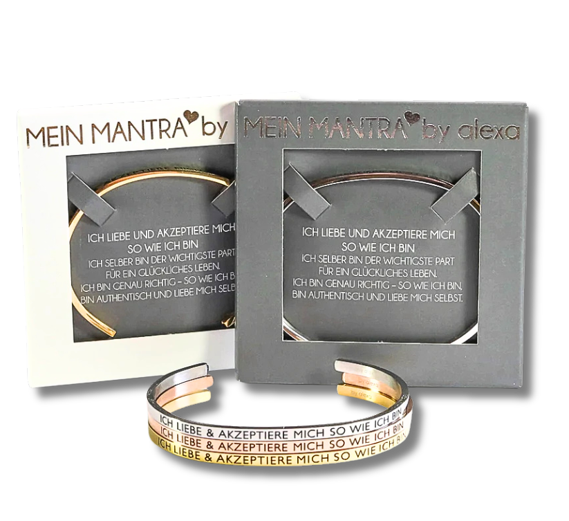 Mein Mantra-Armreif "ICH LIEBE & AKZEPTIERE MICH SO WIE ICH BIN"