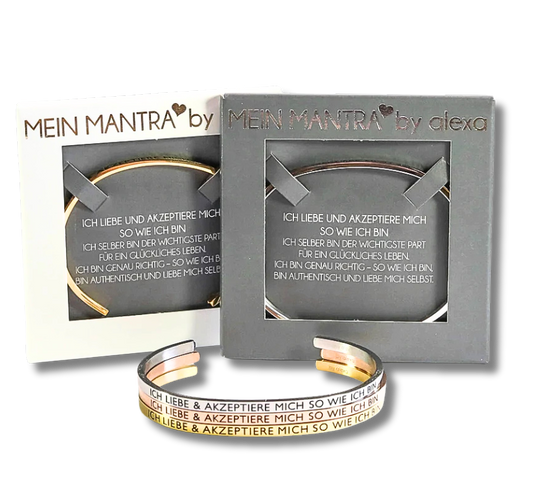 Mein Mantra-Armreif "ICH LIEBE & AKZEPTIERE MICH SO WIE ICH BIN"