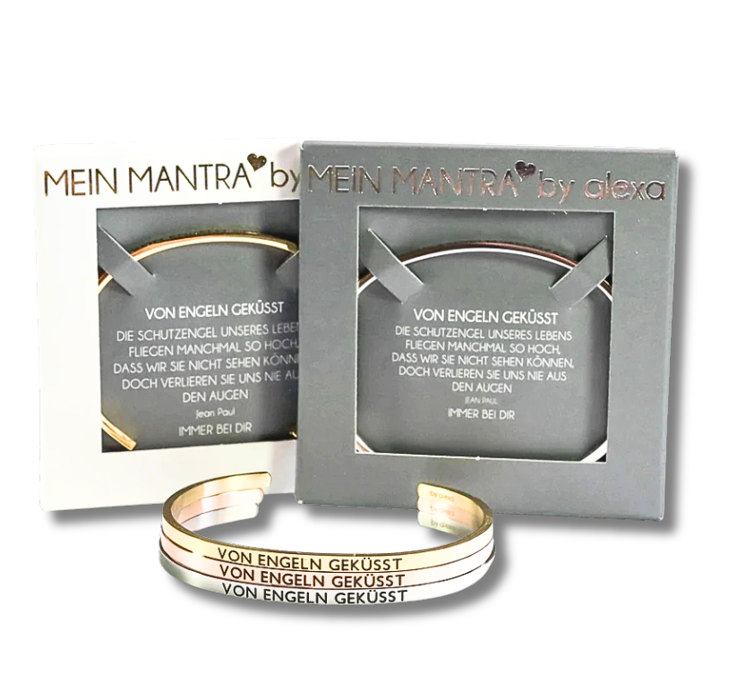Mein Mantra-Armreif "VON ENGELN GEKÜSST"