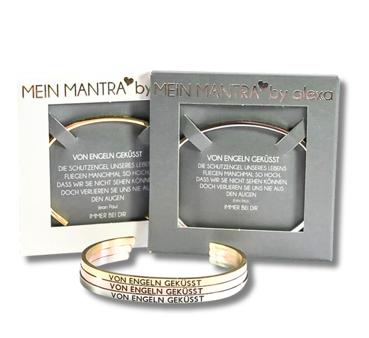 Mein Mantra-Armreif "VON ENGELN GEKÜSST"