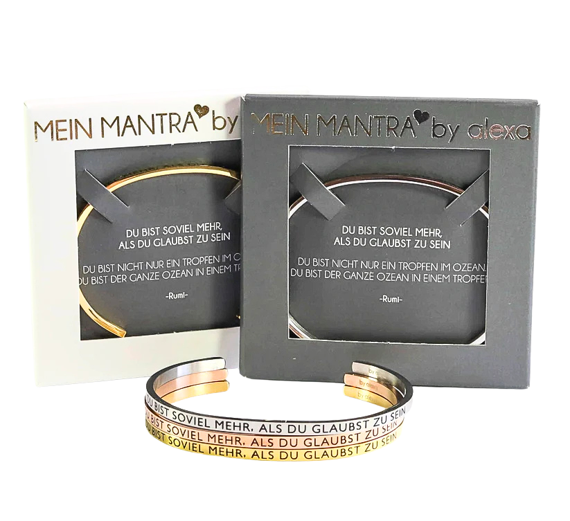 Mein Mantra-Armreif "DU BIST SO VIEL MEHR, ALS DU GLAUBST ZU SEIN"