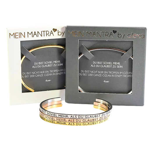 Mein Mantra-Armreif "DU BIST SO VIEL MEHR, ALS DU GLAUBST ZU SEIN"