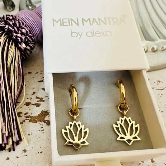 Hoop - Ohrringe mit Lotusblume